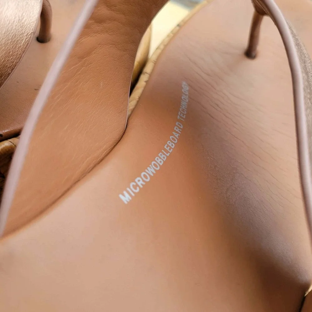 FitFlop F Mode Platform Sandals Womens 8 US Rose Gold Cork Flatform Toe Post
